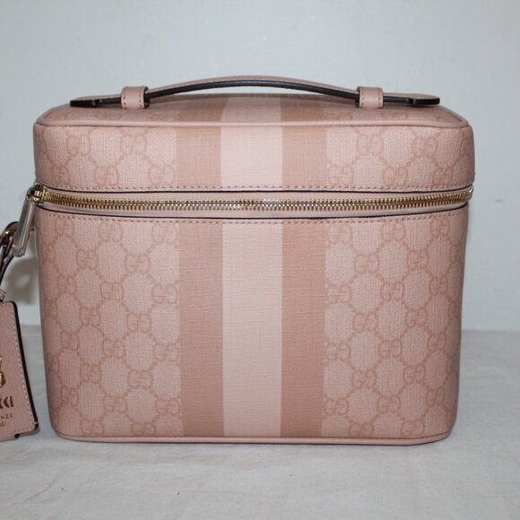 NWT Gucci Porter Cosmetic Toiletry Bag GG Supreme Web Ophidia Handle Case 811489 - Picture 2 of 9